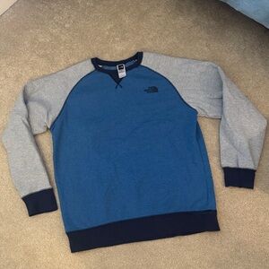 The North Face Men's Blue and Gray Crewneck Sweater